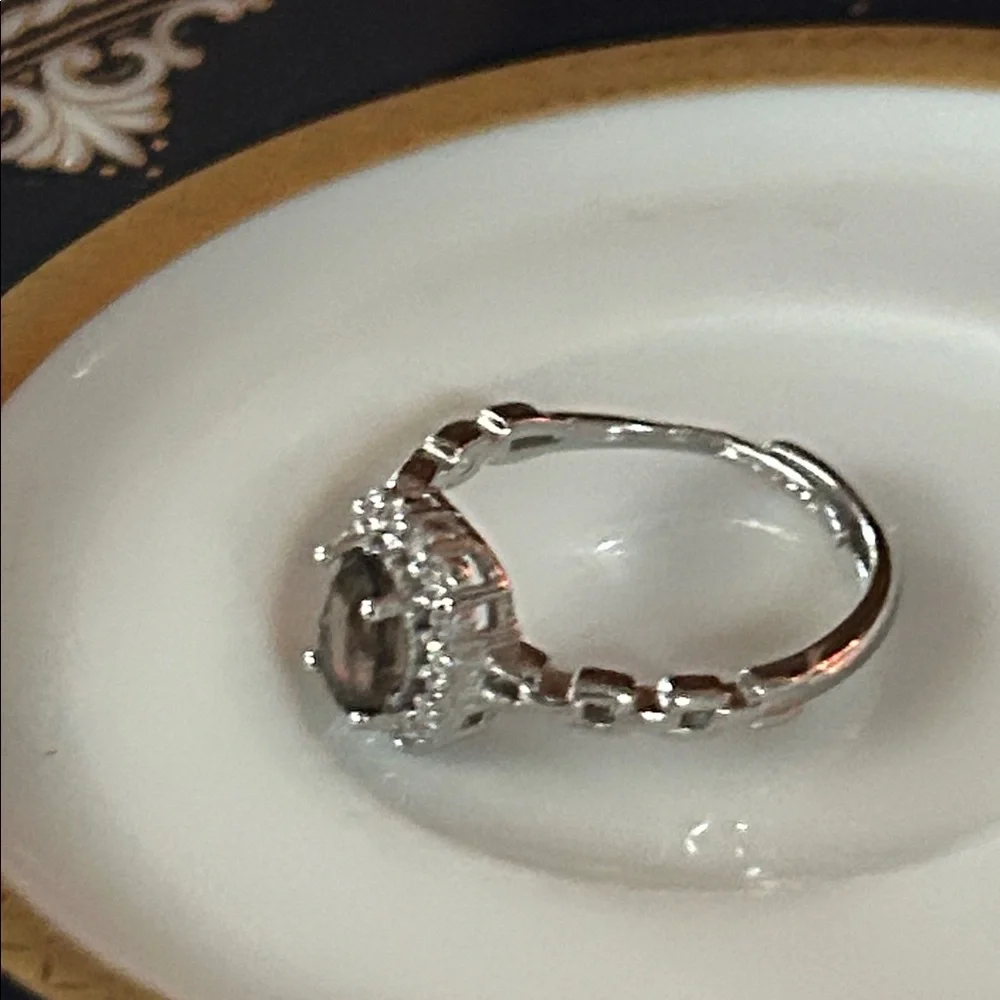 Sterling Silver and Smokey Topaz Ring